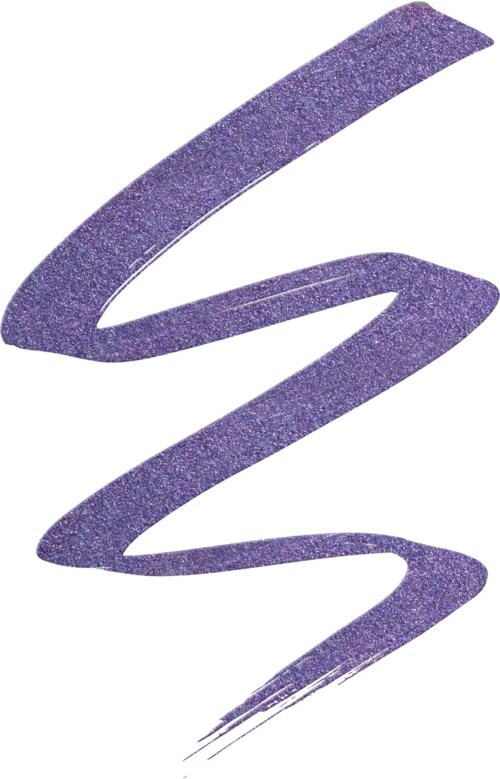 A purple glittery zigzag line on a white background.