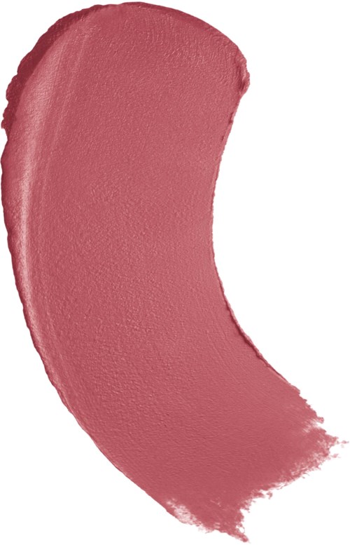 A curved swatch of pinkish lipstick or makeup product with soft edges and a matte finish.