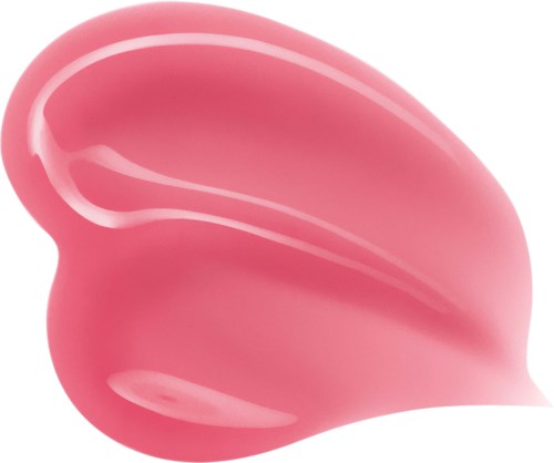 Pink blob with smooth, rounded shape and shiny surface, looks like a soft, abstract form.