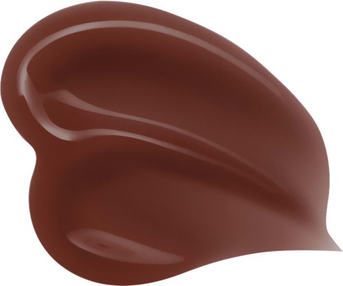 A scoop of creamy chocolate ice cream shown from above, with swirling texture.