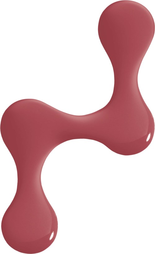 Ein rosa Gegenstand mit zwei abgerundeten Enden, verbunden durch einen mittleren Abschnitt, sieht aus wie ein kleines Massagegerät.
