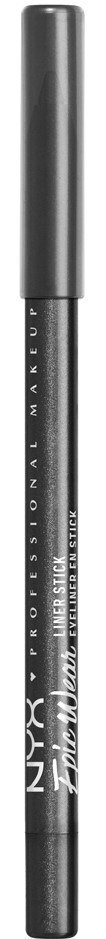 En svart och silver penna med orden "NYX PROFESSIONAL MAKEUP" och "TATTOO LINER" skrivet på den.