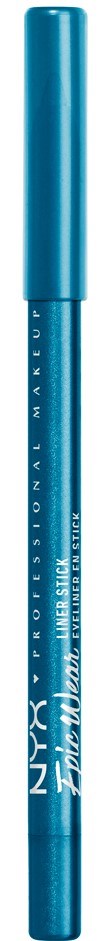 A blue NYX liquid eyeliner pen with a cap, designed for precise eye makeup application.