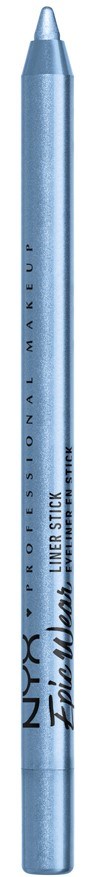 A blue eyeliner pencil with the brand name NYX and product name Sincerely in black writing.