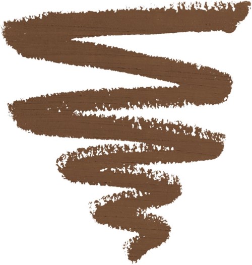 Ein brauner Wirbel-Design mit fünf horizontalen, unregelmäßigen Linien, die nach unten verjüngen.