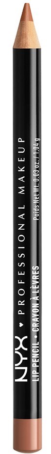 Ein zweigeteilter Make-up-Stift mit schwarzem Körper, einer Seite mit heller Farbe, andere Seite mit dunkler Farbe.