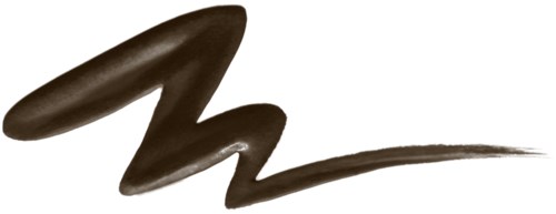 Musta logo, jossa on kierukka-tyylinen sivellinkestävä piirros. Taustalla on valkoinen.