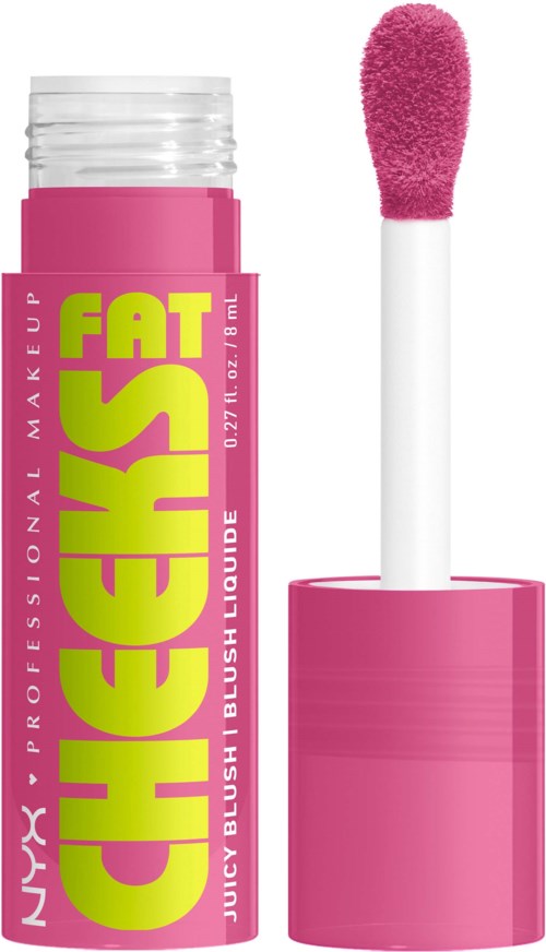 Pink lip gloss-flaska med applikator med mjuk rosa topp.