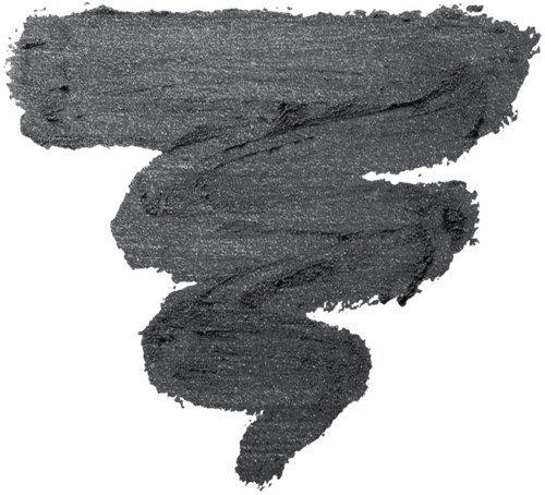 En grå, texturerad, spiral-liknande streck på vit bakgrund, som liknar en grov virvel eller tornado.