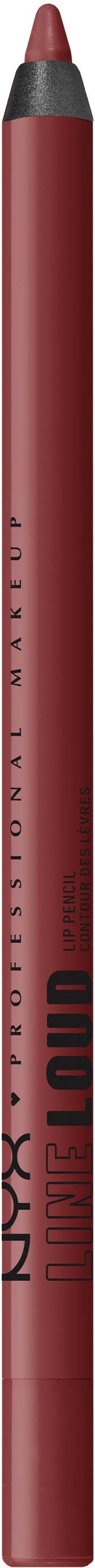 A red liquid eyebrow pen with a pointed tip, designed for makeup application.