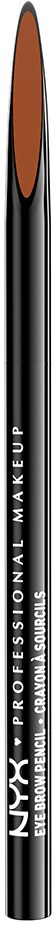 A black makeup brush with a brown tip, labeled NYX, for professional eyeshadow or makeup use.