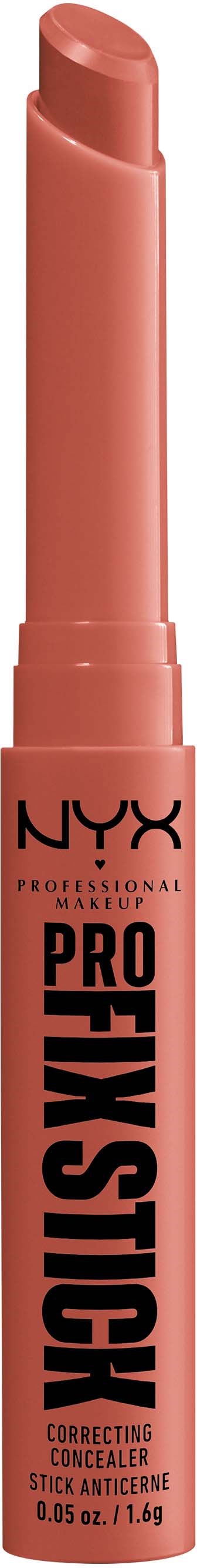 Ein rosa NYX Profi-Make-up-Konkurrierungsstift mit schrägem Ende und schwarzem Text.