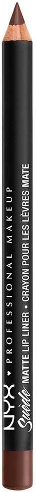 Schwarzer Eyelinerstift, markiert NUXE, Matte Lipliner. Wird für Make-up verwendet, mit spitzer Spitze.