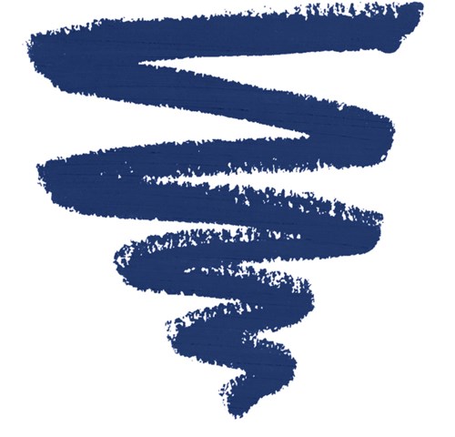 En illustration av en mörkblå spiral eller tornadoliknande form med ojämna kanter och smutsig look.