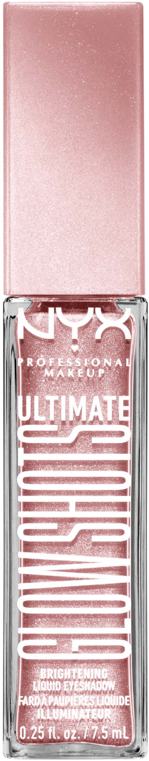 Lippengloss mit rosa Deckel und transparentem Körper, der das Produkt im Inneren zeigt. Auf dem Etikett steht 'NYX Professional Makeup Butter Gloss'.