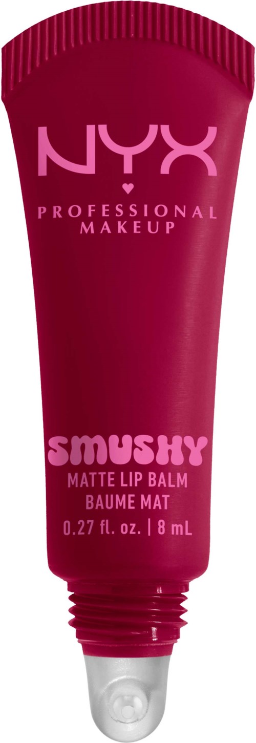 Eine rote Tube von NYX Professional Makeup mit weißem Text und weißer Applikatorspitze.
