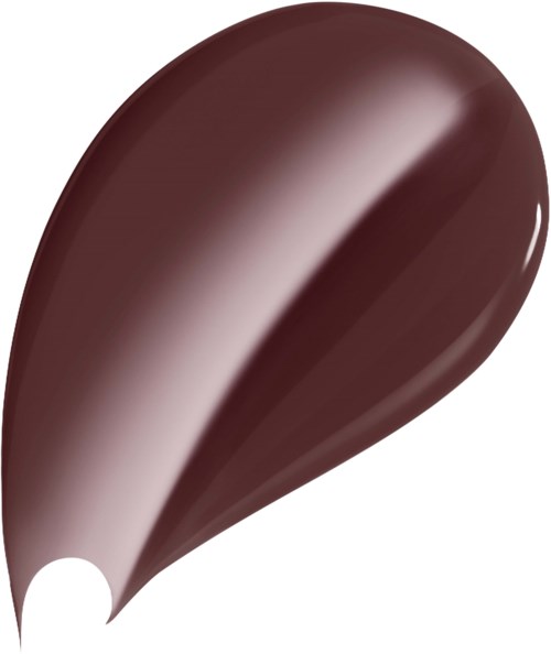 Prov i brunt läppstift med glansigt utseende och slät textur.