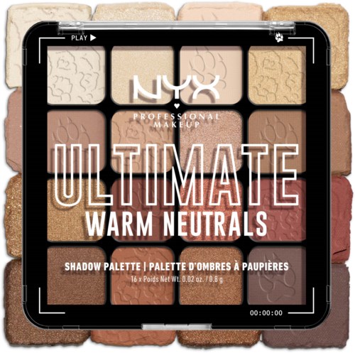 NYX make-up palette met warme neutrale kleuren en embossed oppervlak.