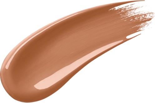 En beige makeup-swash med en slät, krämig textur och en lätt glans.