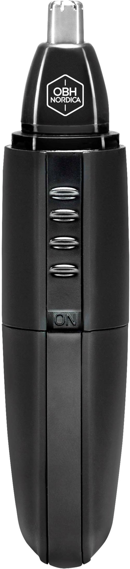 A black electronic device with buttons, a cartridge tip, and a LED indicator, possibly a vaping or cleaning tool.