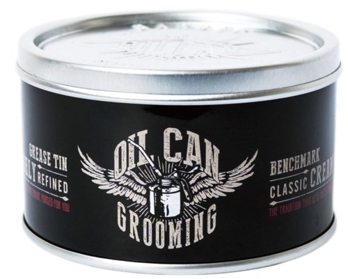 A black container with a silver lid, labeled 'OK Can Grooming' for pet grooming products.