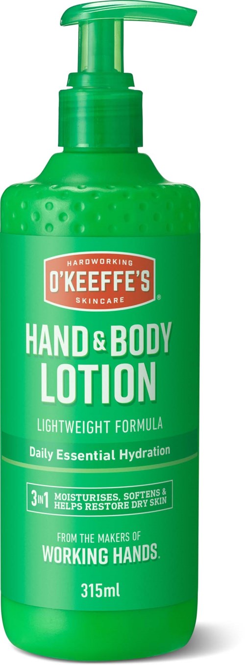 Groene fles met pompbestelling voor hand- en lichaamslotion, licht en hydraterend van fabrikanten van werkende handen.