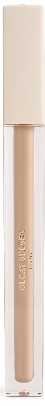 Een heldere fles met lichtbeige vloeistof en een witte dop, waarschijnlijk een cosmetisch of huidverzorgingsproduct.