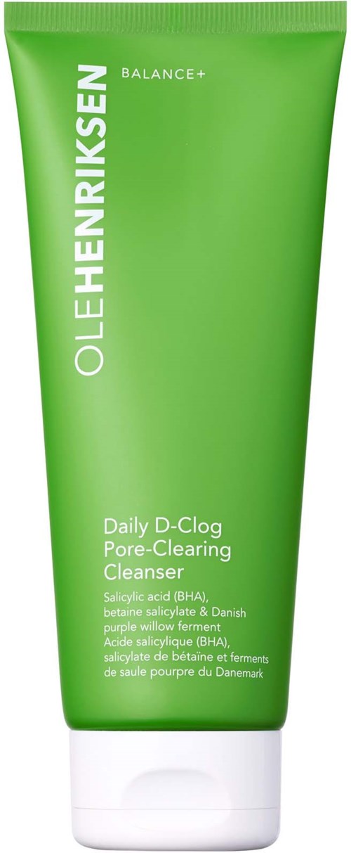 Groene tube van Ole Henriksen Balance+ Daily D-Clog Pore-Clearing Cleanser.