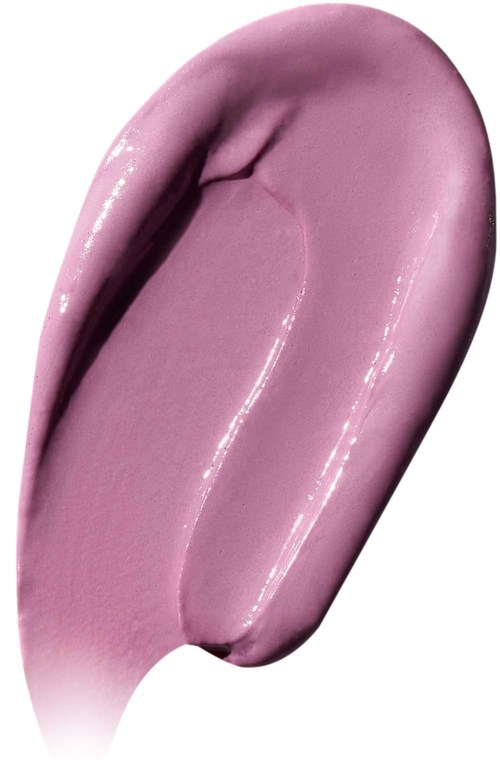 Een close-up van roze glanzende lippenstift op een witte achtergrond.