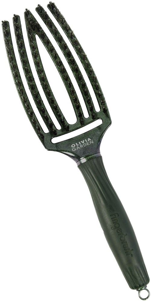 A black kitchen tool with wide slots, labeled 'Olivia Garden,' used for handling or turning food.