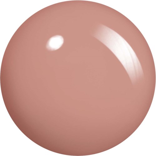 A glossy, round, beige sphere with a shiny reflection on the top left side.
