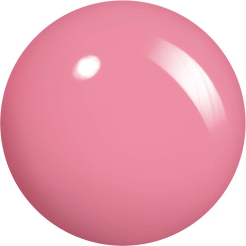 A shiny pink ball with a white reflection on its top left side.