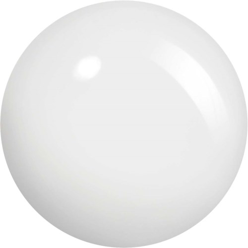 A shiny white spherical object with reflections, smooth surface, no distinctive features, possibly a ball or a glossy sphere.
