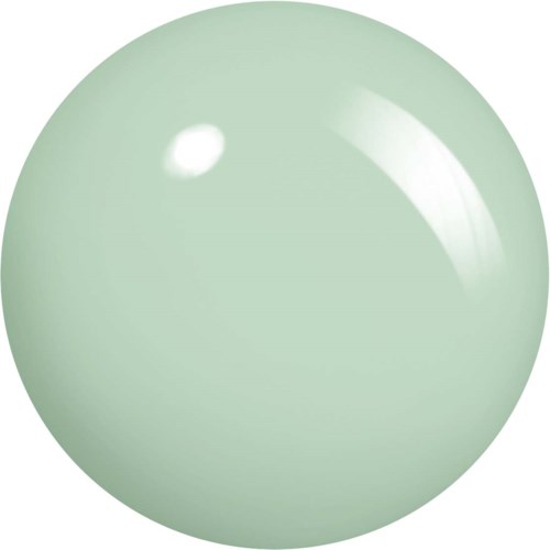 A light green shiny sphere with a bright spot reflecting light.