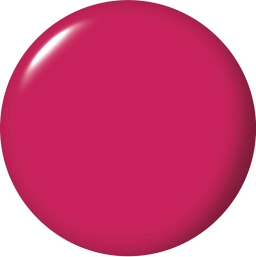 En stor, blank, rosa smink-rouge eller øyenskyggeskuffe med en glatt, rund overflate.