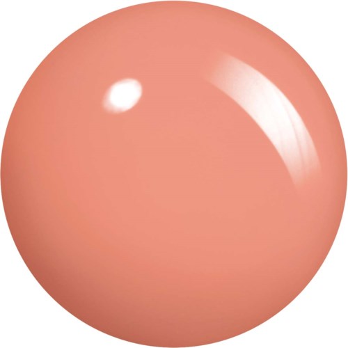 A shiny, pink spherical object with a bright reflection on its surface.