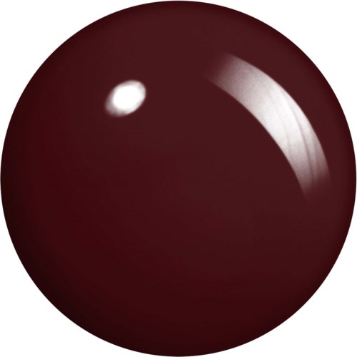A shiny, dark red sphere with a white reflection spot, appearing smooth and glossy.