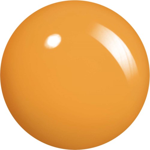 A shiny orange sphere, smooth with no markings or patterns, reflecting light.
