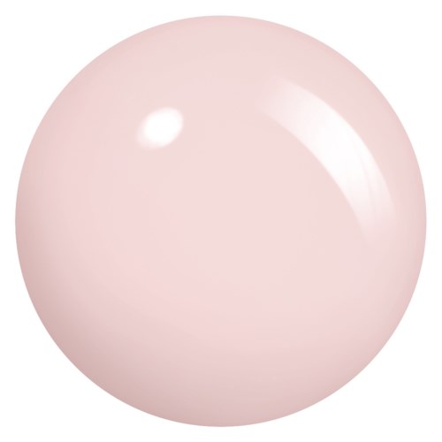 En mjuk rosa glänsande boll med ett glänsande reflektion som visar en ljuskälla.
