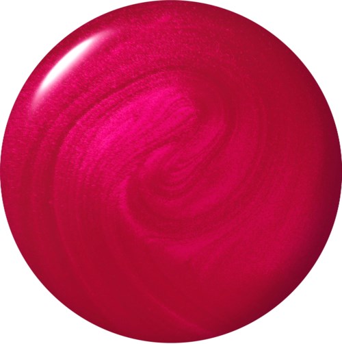 En livlig rosa neglelakkprøve med glatt overflate og virvlende mønster.