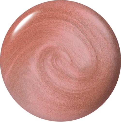 Virvlende rosa og beige sminkeprodukt i en rund beholder.