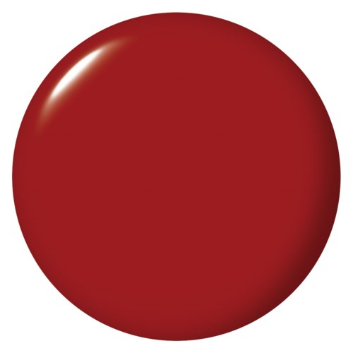 A shiny red sphere with a glossy surface and a bright spot on the top left. No other objects visible.