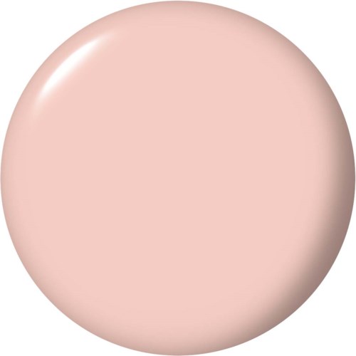 A smooth, shiny, pink spherical object with light reflecting on the surface.