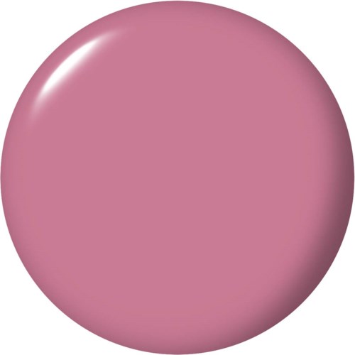 A shiny pink, round object with smooth surface and a bright highlight on top left.