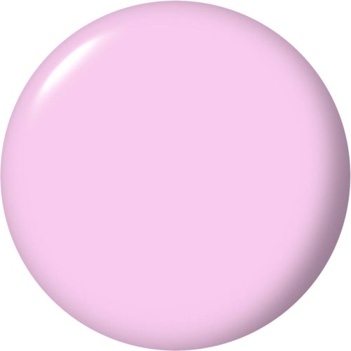 A large, round, pink balloon with a shiny surface and a bright highlight.