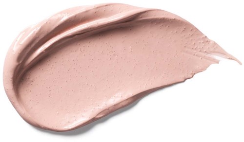 Mjuk rosa kräm spridd på en yta, med en slät textur och gradvisa kurvor.