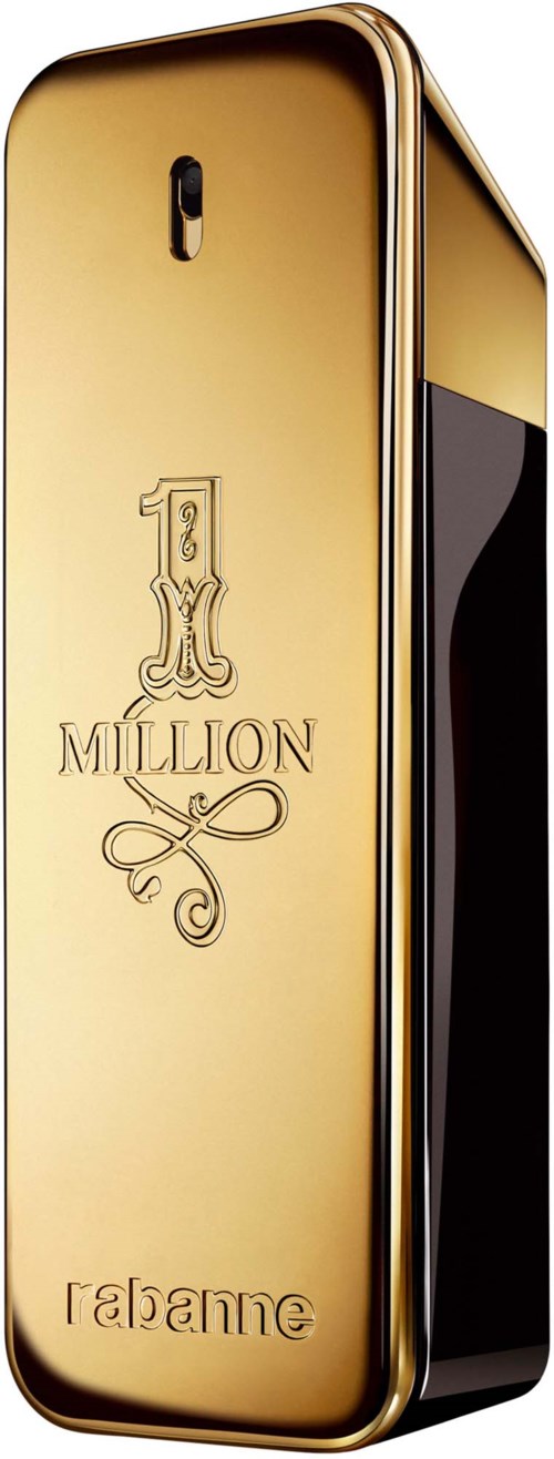 Een gouden mobiele telefoon met de tekst "1 Million" en "L'abanne" op de achterkant.