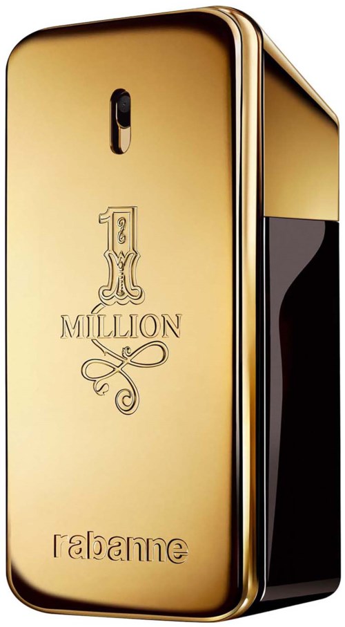 Ein goldfarbenes Smartphone mit den Worten '1 Million' und 'reveanne' auf der Rückseite, mit vertikalem Kamera in der Mitte.