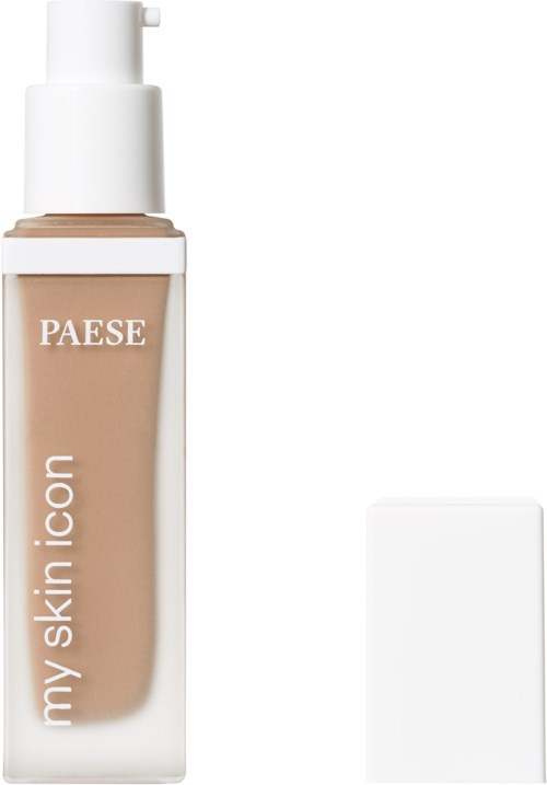 En pumpflaska med foundation från Paese, märkt 'my skin icon'.