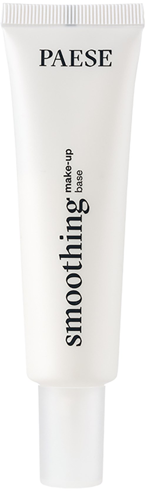 A white tube with black text, labeled "PAESE." It is a makeup base called "smoothing".